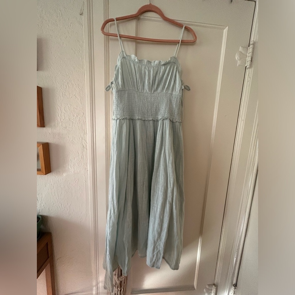 NWT Urban Outfitters sky blue midi dress size L